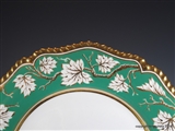 Flight Barr Barr Armorial Porcelain Worcester Plate WOODROFFE Woodruff  Family Crest Coat Arms