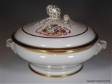 French Paris Armorial Porcelain Tureen COMTE SOULTRAIT impaling LEJEANS TOURY CHATEAU Vicomte Heraldique Francais Porcelaine de Paris Armoiries Blason