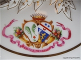 French Paris Armorial Porcelain Tureen COMTE SOULTRAIT impaling LEJEANS TOURY CHATEAU Vicomte Heraldique Francais Porcelaine de Paris Armoiries Blason