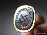 Georgian or Victorian Fob Seal Maritime BEAUFORT SOMERSET Family Crest Coat Arms Portcullis ANCHOR