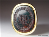 Georgian or Victorian Fob Seal Maritime BEAUFORT SOMERSET Family Crest Coat Arms Portcullis ANCHOR