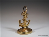 Georgian or Victorian Fob Seal Maritime BEAUFORT SOMERSET Family Crest Coat Arms Portcullis ANCHOR