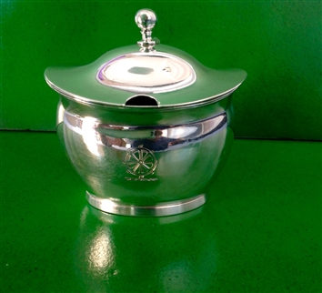 A George III antique silver mustard pot London 1802