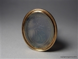 15ct Gold Intaglio Fob Seal Family Armorial DEMI LION RAMPANT Crest Monogram