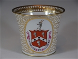 Chamberlains Worcester Armorial Porcelain Cup FEATHERSTON  FETHERSTON or FETHERSTONEHAUGH PERKINSON Family Coat Arms Crest