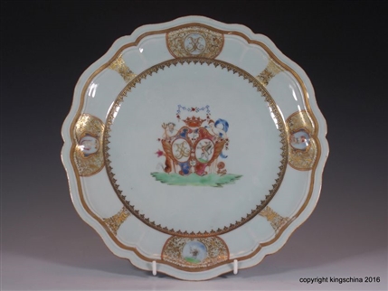 Chinese Armorial Porcelain Charger SWEDEN GRIPENBERG Slott marriage CHARGER Porslin Sverige