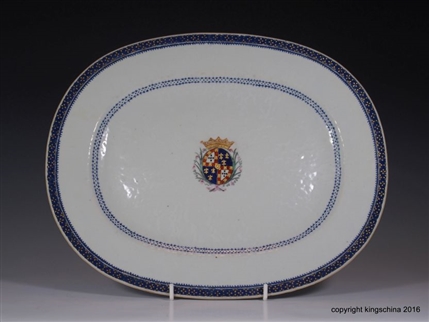 Chinese Armorial Porcelain MENESES PORTUGUÊS CHINÊS Portuguese 3rd Marquis of Lourical, 7th Count of Ericeira 中国纹章瓷板乾隆帝