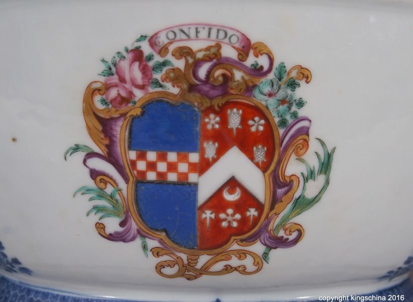 Chinese Armorial Porcelain Tureen BOYD of Kilmarnock