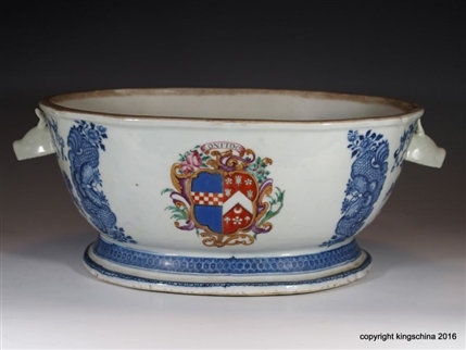 Chinese Armorial Porcelain Tureen BOYD of Kilmarnock