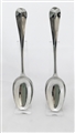 Antique George III Silver Pair Hanoverian Pattern Tablespoons 1779