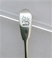 Antique George III Aberdeen Silver Scottish Provincial Fiddle Pattern Salt Spoon