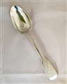 An Antique Hallmarked Sterling Silver Victorian Silver Fiddle Pattern Dessert Spoon, 1843