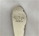 An Antique George III Hallmarked Sterling Silver Fancy Head pattern teaspoon