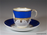 Royal Armorial Porcelain Cup & Saucer KING GEORGE IV GREAT BRITAIN