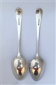 A Pair of Antique hallmarked sterling George III silver Old English Pattern tablespoons 1795