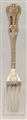 Antique George IV Sterling Silver Queens Oyster pattern dessert fork, 1824