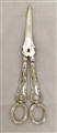 Antique Victorian Sterling Silver Kings Pattern Grape Scissors, 1848