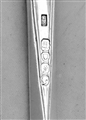 Antique Early Victorian Sterling Silver Kings Husk (variant) Anthemion Heel Pattern Meat Skewer. 1841