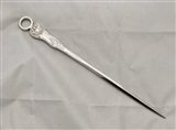 Antique Early Victorian Sterling Silver Kings Husk (variant) Anthemion Heel Pattern Meat Skewer. 1841