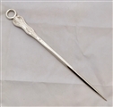 Antique Early Victorian Sterling Silver Kings Husk (variant) Anthemion Heel Pattern Meat Skewer. 1841