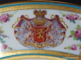 TSAR PRINCE ALEXANDER I BULGARIA Royal Sevres Armorial Porcelain Plate battenberg
