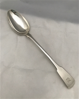 George III Hallmarked Sterling Silver Fiddle Pattern Gravy Spoon 1814