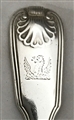 George III Hallmarked Sterling Silver Fiddle Thread and Shell Pattern Dessert Spoon 1824
