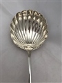 Antique George III Sterling Silver Old English Pattern  Shell Bowled Soup or Punch Ladle 1780