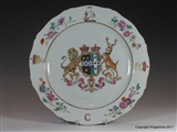 PRIME MINISTER William Pitt Earl Chatham CHINESE ARMORIAL PORCELAIN coat arms crest