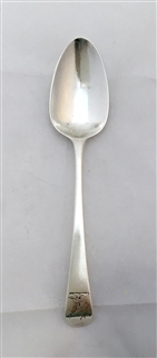 Antique George III Sterling Silver Old English Pattern Dessert Spoon 1796