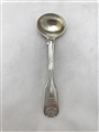 Antique Sterling Silver George IV Fiddle, Thread & Shell Pattern Salt Spoon 1825