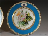 Pair Paris Armorial Porcelain Plates WELD of LULWORTH CASTLE DORSET Coat Arms Crest