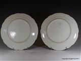 Pair Paris Armorial Porcelain Plates WELD of LULWORTH CASTLE DORSET Coat Arms Crest