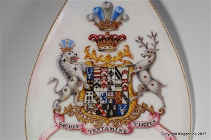 Unique Royal Doulton EARL DARTMOUTH Legge Family Coat Arms Presentation Trowel.