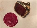 A George IV gold and carnelian armorial seal for COFFIN and HARRINGTON