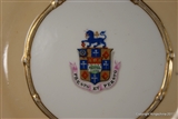 Pair Armorial Porcelain Plates WINCHESTER Master of Cutlers LORD MAYOR London