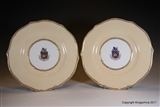 Pair Armorial Porcelain Plates WINCHESTER Master of Cutlers LORD MAYOR London