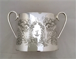 Antique Victorian Silver Plated Sugar Bowl Aesthetic Design c.1880