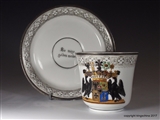 BERLIN Armorial Porcelain Cup & Saucer COUNT VON HARDENBERG Coat Arms PRUSSIA Crest Wappen tasse