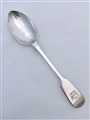 Antique Victorian Exeter Hallmarked Sterling Silver Fiddle Pattern Teaspoon, 1847