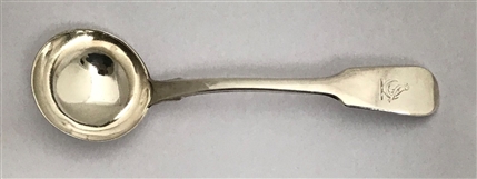 Antique Sterling Silver Hallmarked Victorian Fiddle Pattern Sauce Ladle 1858