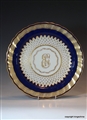 Derby Armorial Porcelain Monogram Plate GOSLING of Bentfield House & Hassonbury Stansted