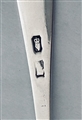 Antique Irish hallmarked sterling silver threaded celtic point teaspoon c.1795