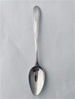 Antique Irish hallmarked sterling silver threaded celtic point teaspoon c.1795