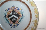 Chinese Armorial Porcelain Charger FRYER 1735 dau. LORD MAYOR LONDON