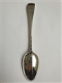 Antique Victorian Hallmarked Sterling Silver Hanoverian Rat Tail Pattern Dessert Spoon, 1877