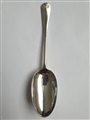 Antique Victorian Hallmarked Sterling Silver Hanoverian Rat Tail Pattern Dessert Spoon, 1877