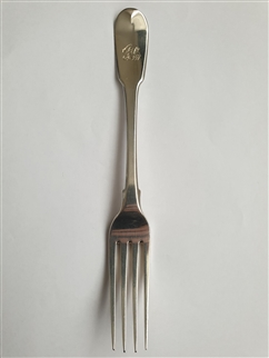 Antique George III Hallmarked Sterling Silver Fiddle Pattern Table Fork, 1800