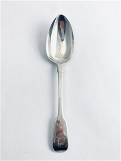Antique George IV Hallmarked Sterling Silver Fiddle Pattern Dessert Spoon 1824