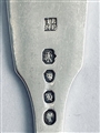 Antique Victorian Hallmarked Sterling Silver Fiddle thread & Shell Pattern Dessert Spoon 1843